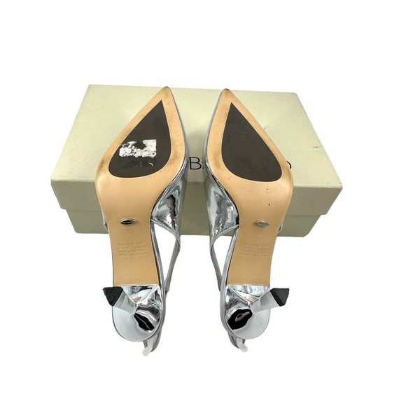 Tony Bianco Bertie Slingback Pump in Silver Shine Sz 5 New - Picture 10 of 12
